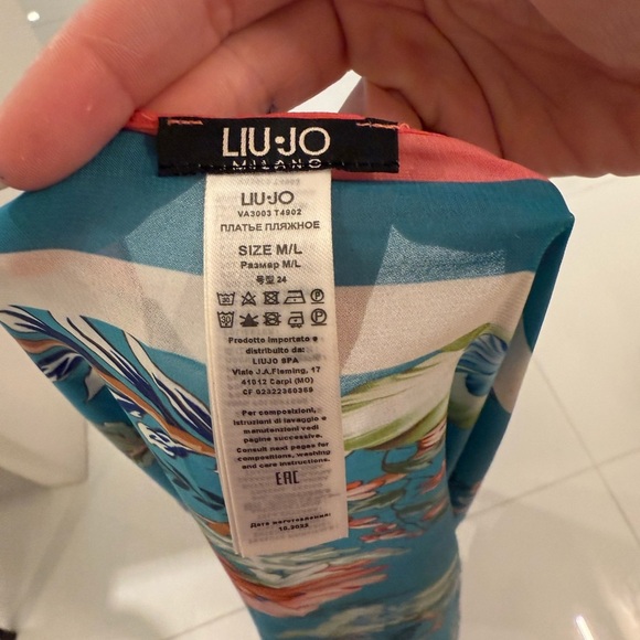 Liu Jo Floral Swim Coverup - Teal and Pink - Picture 4 of 4